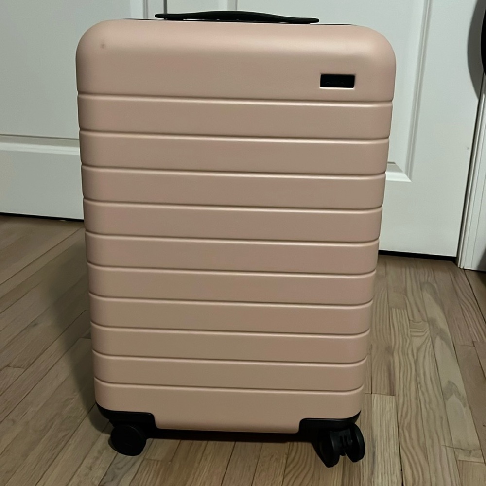 The Carry On Away Suitcase Luggage in Clay Pink
